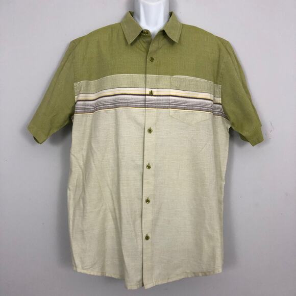 Prana Other - prAna Camino Short Sleeve Mens XL Green Button Down Shirt Gorpcrore Outdoor